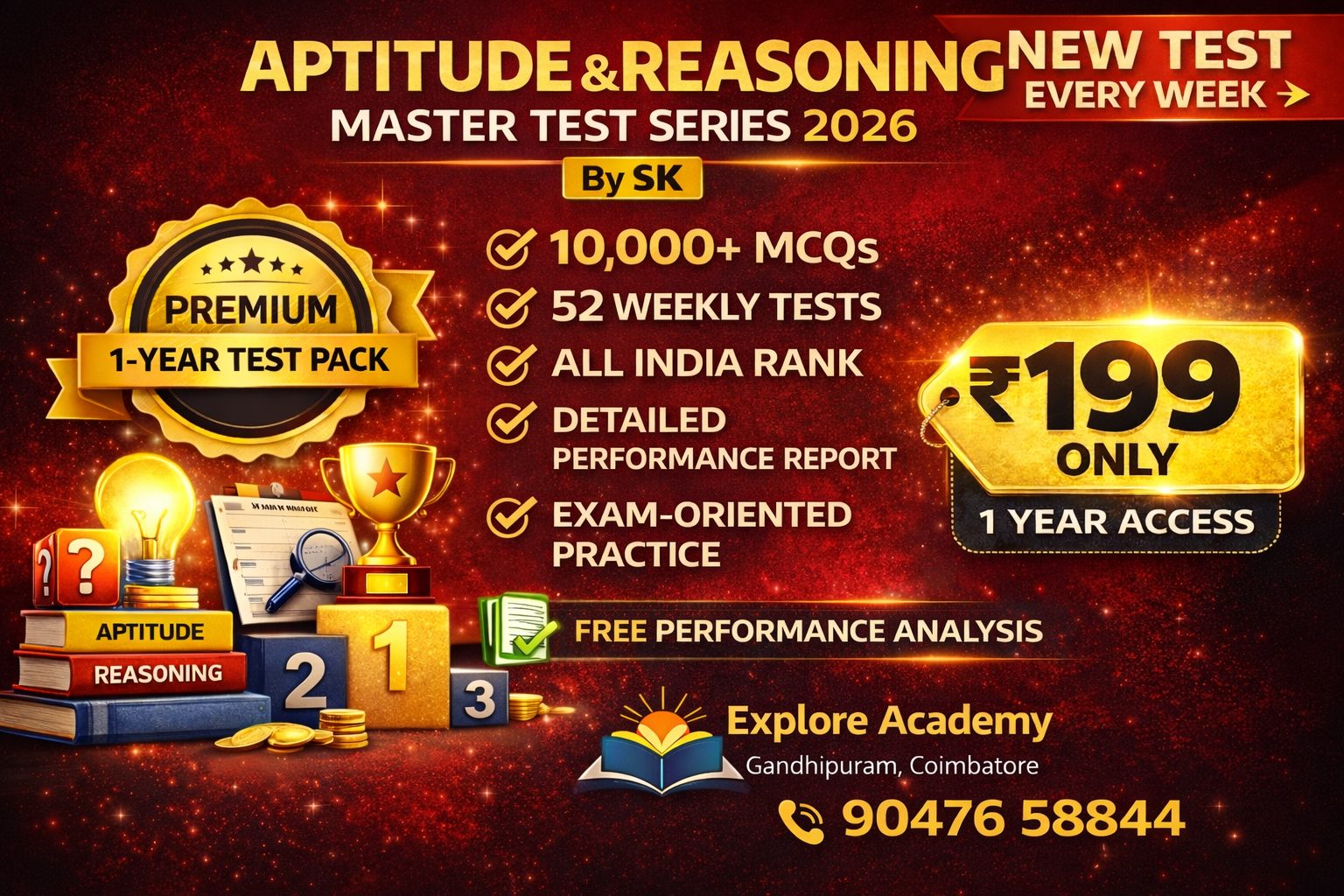 APTITUDE & REASONING MASTER TEST SERIES 2026
