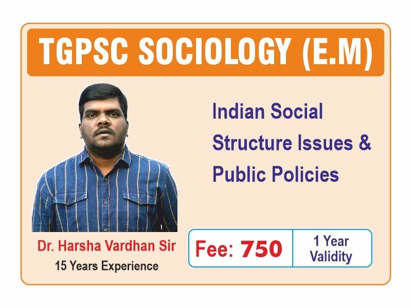 TGPSC SOCIOLOGY (E.M) BY DR HARSHAVARDHAN SIR