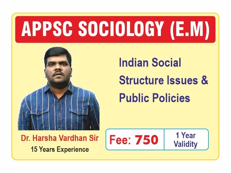 APPSC GR-2 SOCIOLOGY (EM) BY DR HARSHA VARDHAN SIR