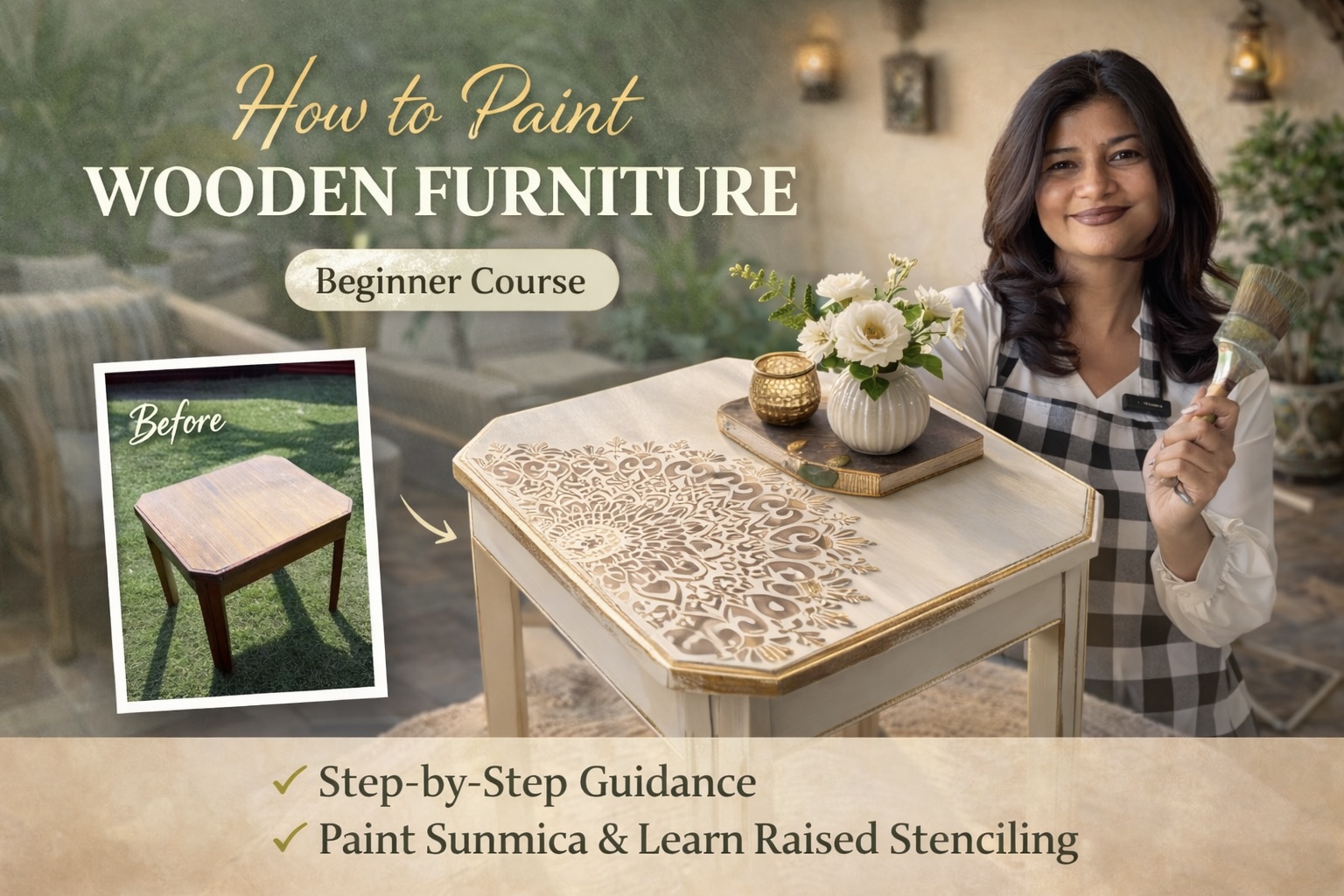 How to Paint Wooden Furniture (Beginner Friendly)