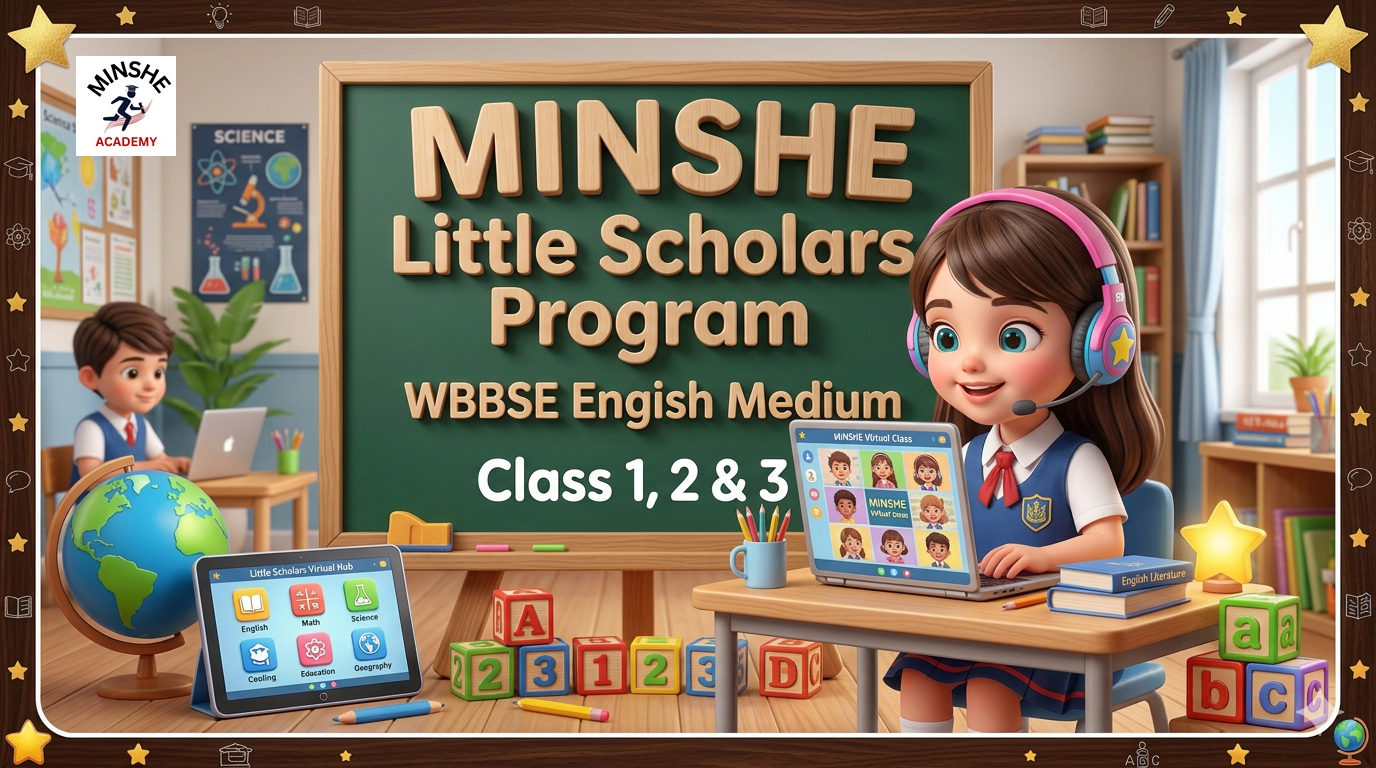 MINSHE Little Scholars Program    WBBSE English Medium   Class 1, 2 & 3  ---- 🎓7 Days Trial Classes @ Rs.101/-