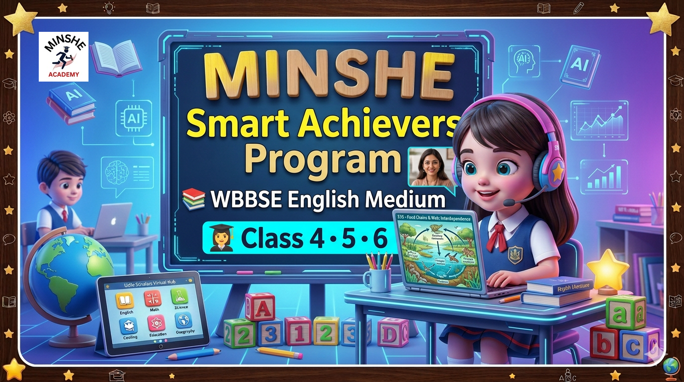 MINSHE Smart Achievers Program   🔵WBBSE English Medium  Class 4, 5 & 6 ---🎓7 Days Trial Classes @ Rs.101/-