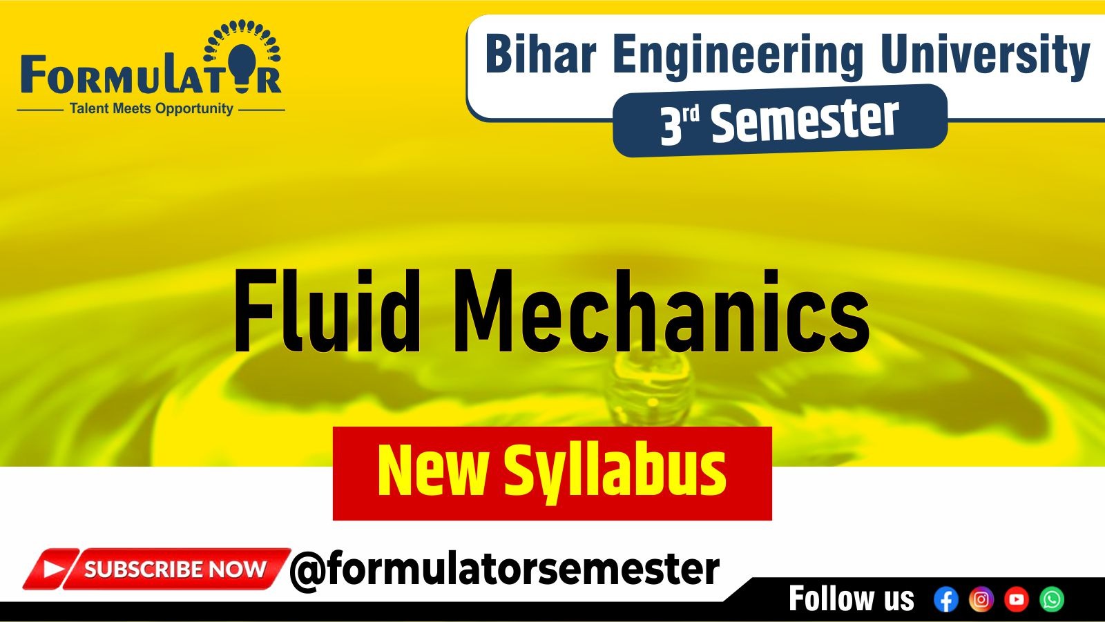 Fluid Mechanics New Syllabus