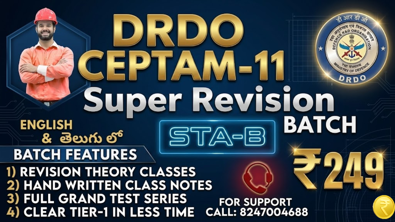 DRDO CEPTAM-11 SUPER RIVISION STA-B
