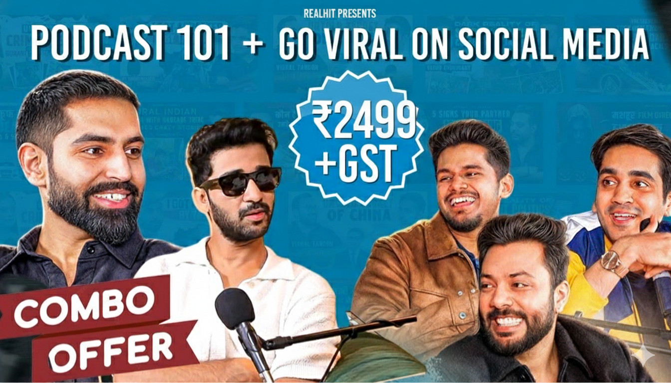 Go Viral on Social Media + Podcast 101 by RealHit Combo