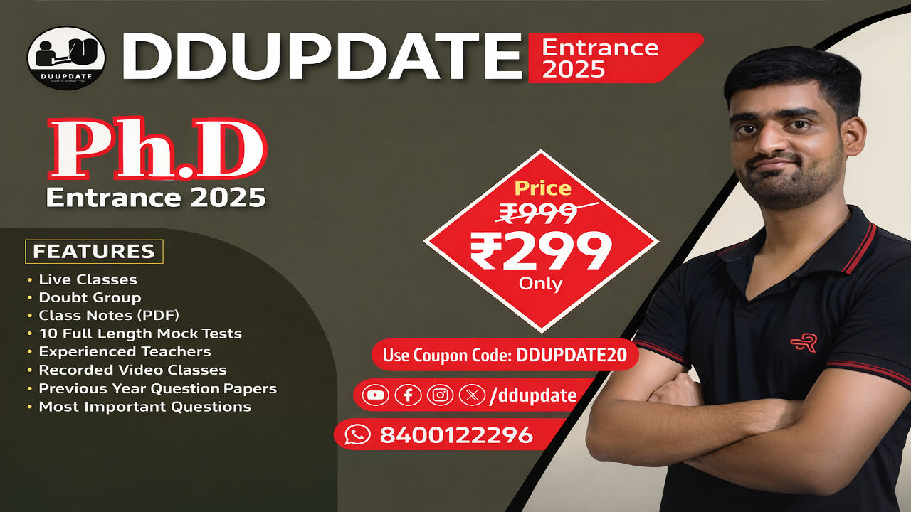 DDU Ph.D Entrance Study Material 2026
