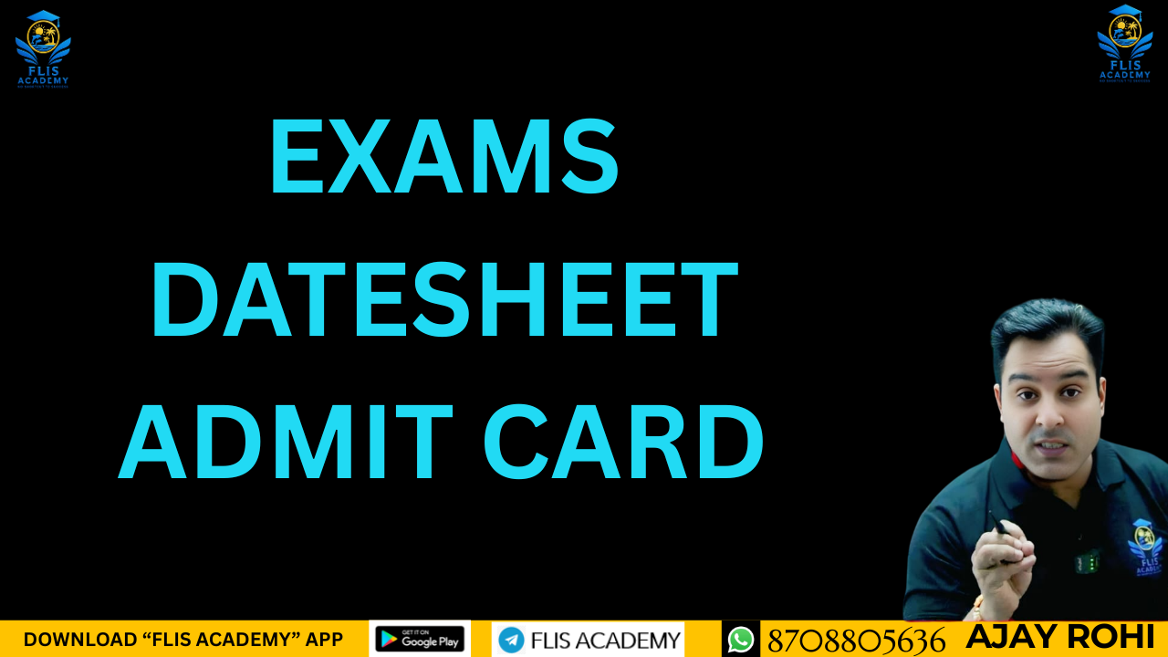 Exams/Datesheet/Admit Card