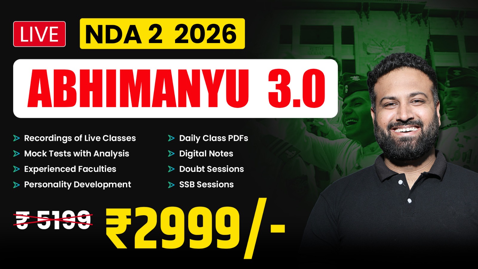 ABHIMANYU 3.0 – NDA 2026 (2) Complete Preparation Batch
