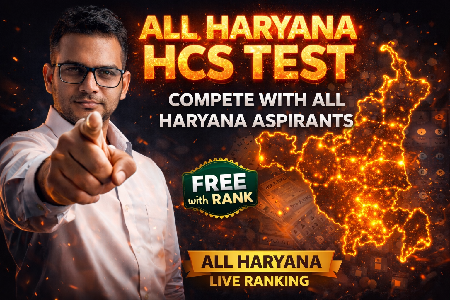 All Haryana HCS Test with Rank Free