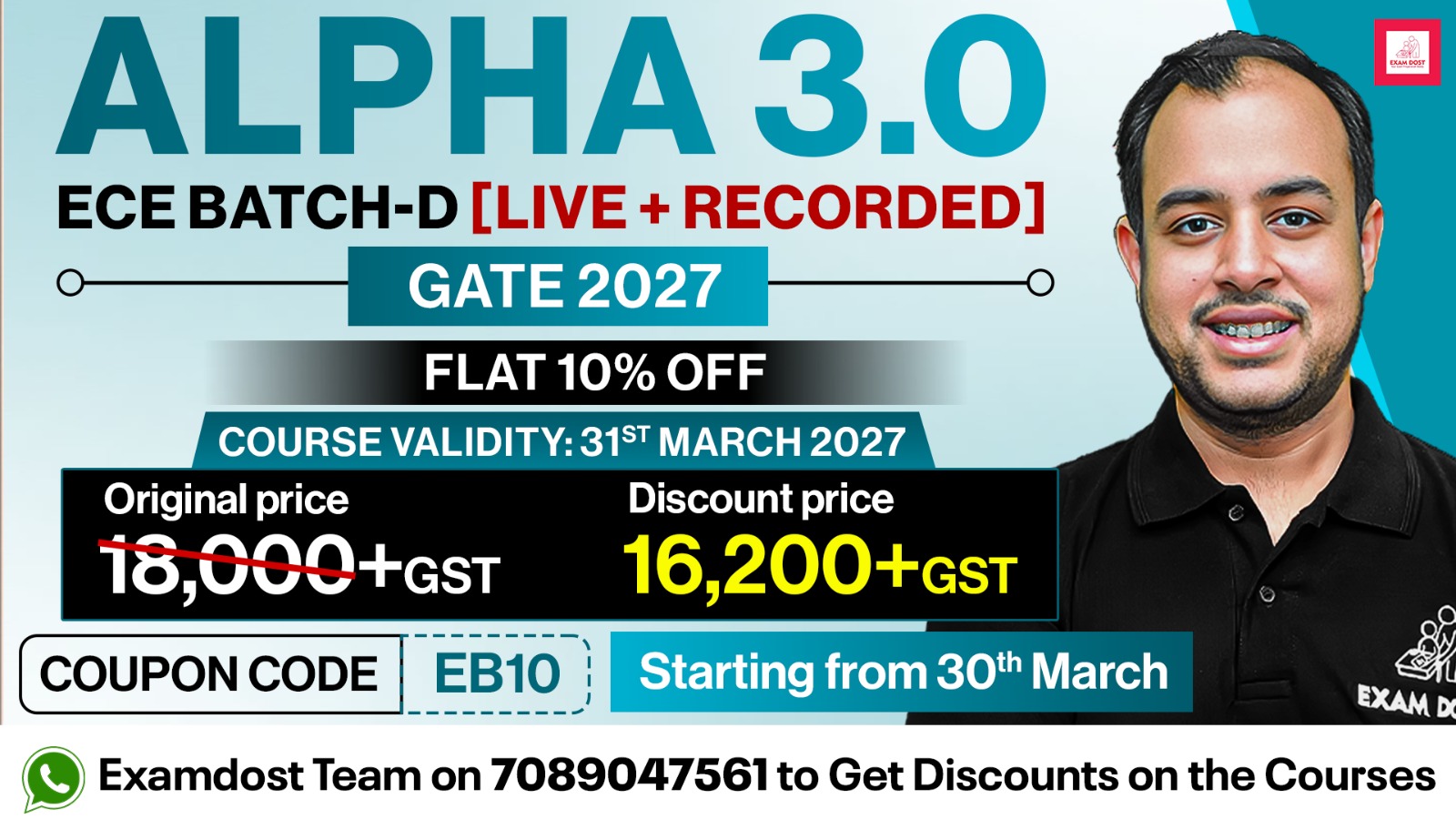 Alpha 3.0 ECE Batch D for GATE 2027 ( Live + Recorded )