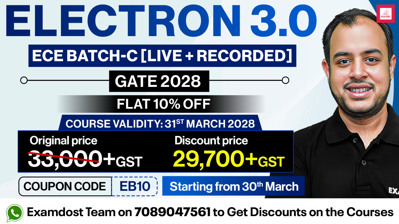 Electron 3.0 ECE Batch C for GATE 2028 - ( Live + Recorded )