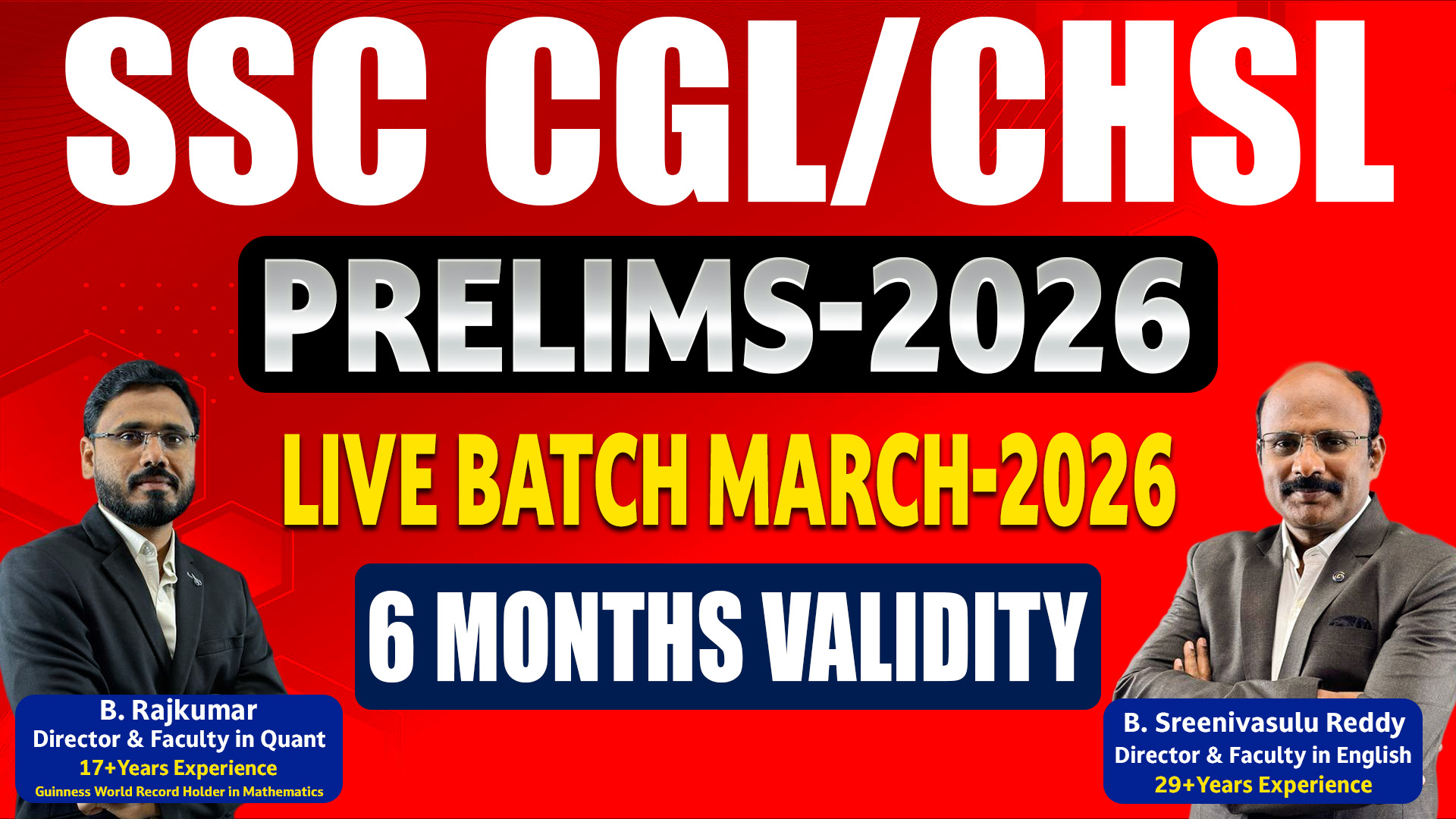 SSC CGL/CHSL LIVE BATCH MARCH - 2026 (6 MONTHS VALIDITY)