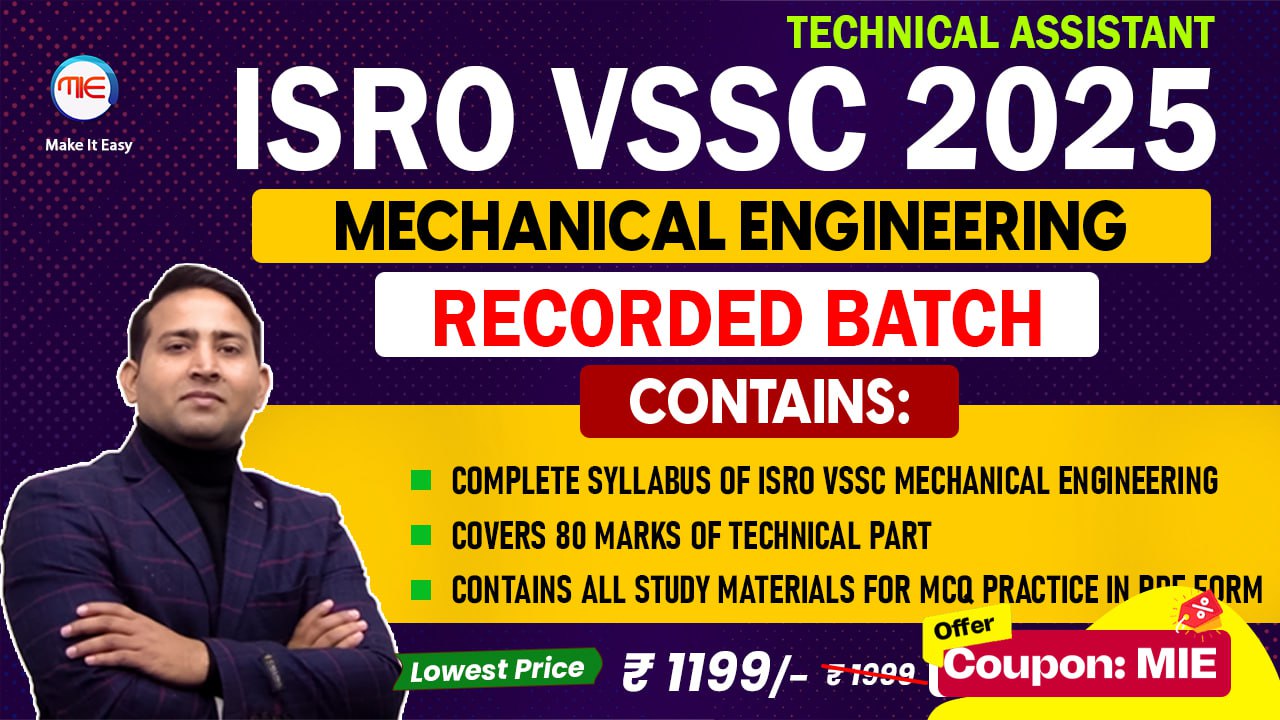 ISRO VSSC Technical Assistant 2025 – Mechanical (Complete Technical Syllabus)
