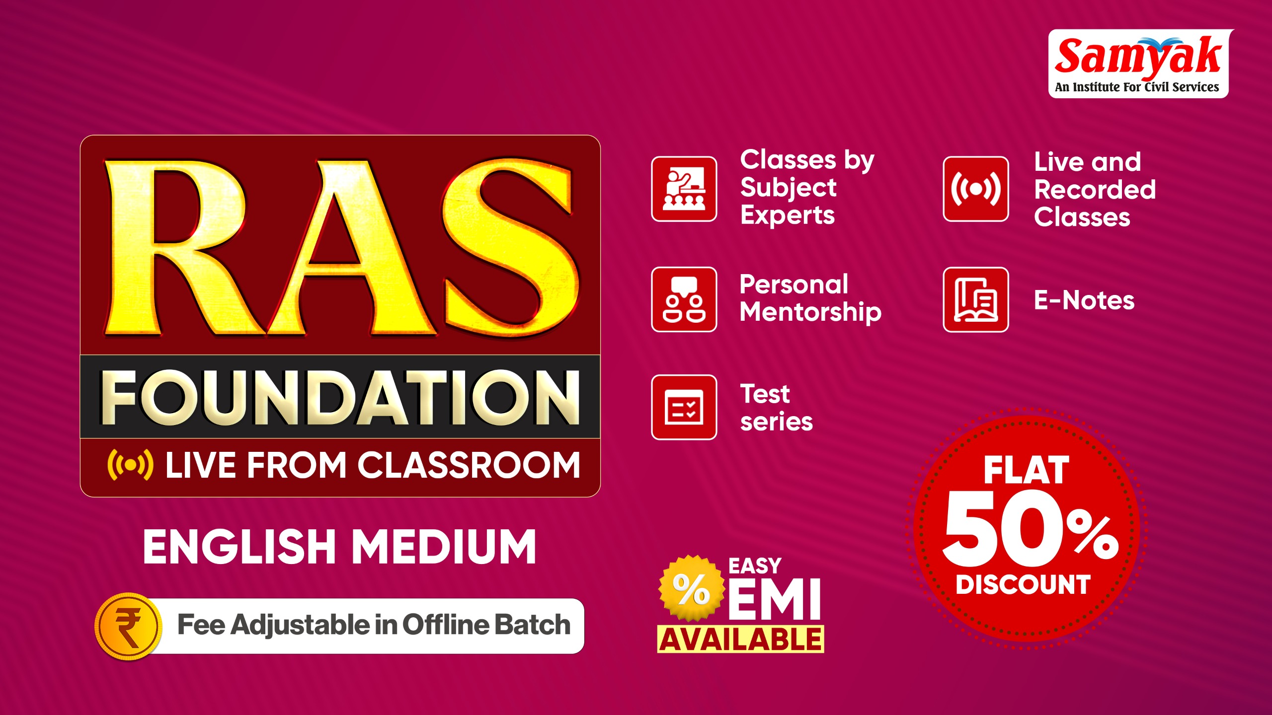 RAS Foundation Course Live From Classroom | English Medium | Feb-March 2026