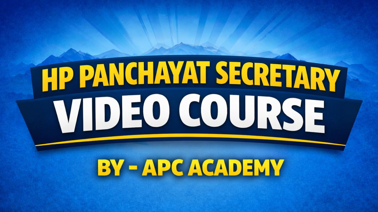 HP PANCHAYAT SECRETARY VIDEO COURSE ✅
