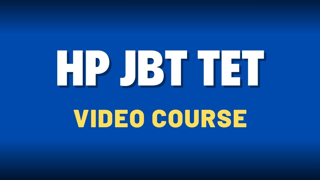 HP TET JBT VIDEO COURSE✅