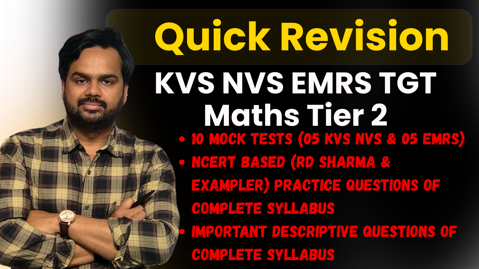 Quick Revision For KVS NVS EMRS TGT Maths