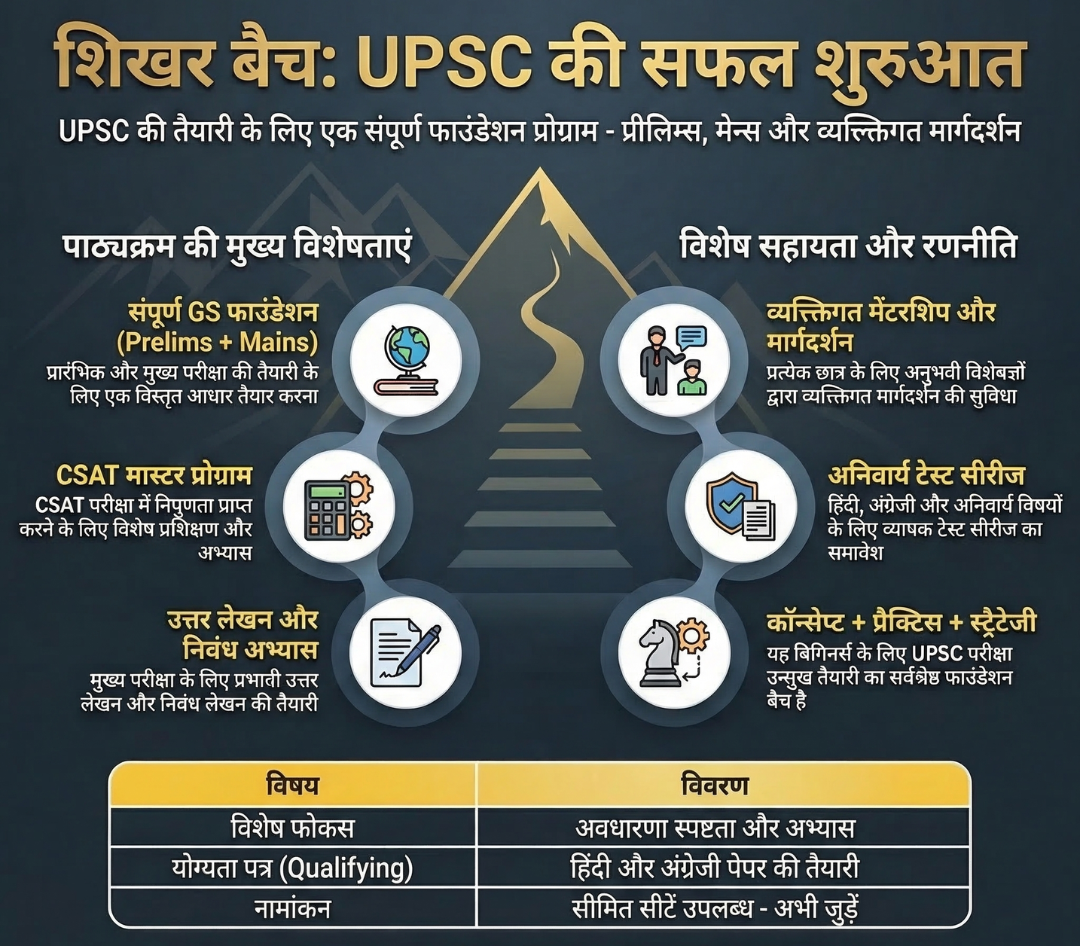 शिखर बैच – IAS फाउंडेशन प्रोग्राम