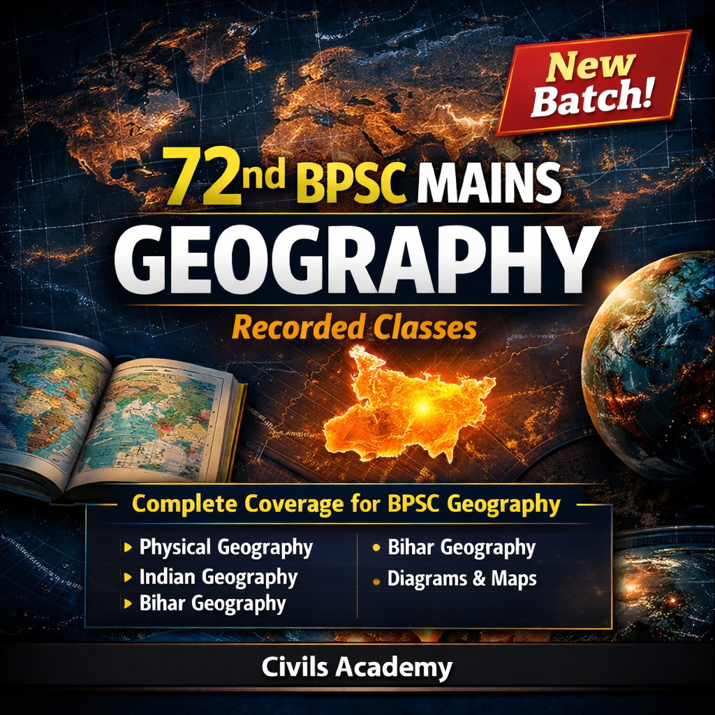   72nd BPSC Mains (Geography) Including Bihar Special