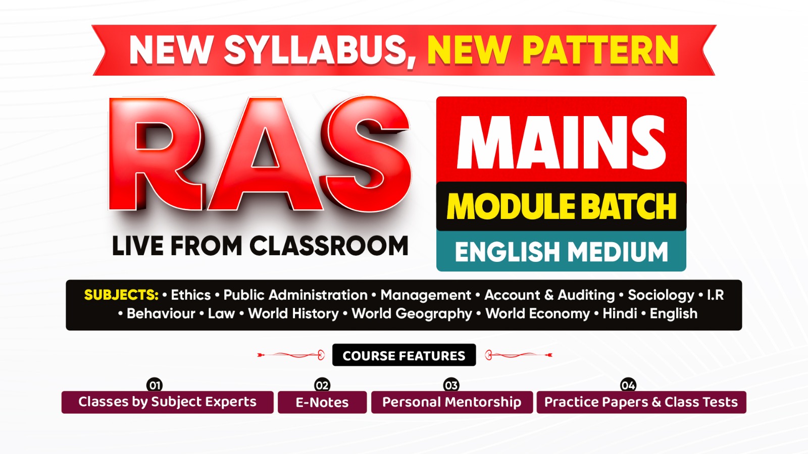 RAS Mains Module Batch English Meedium | March 2026 
