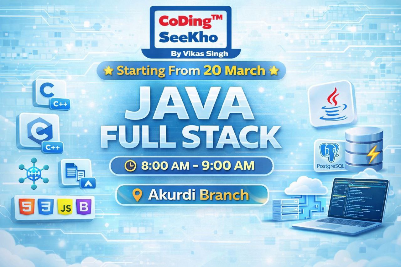 20 March- Live B1: Java Full Stack 8 AM Akurdi