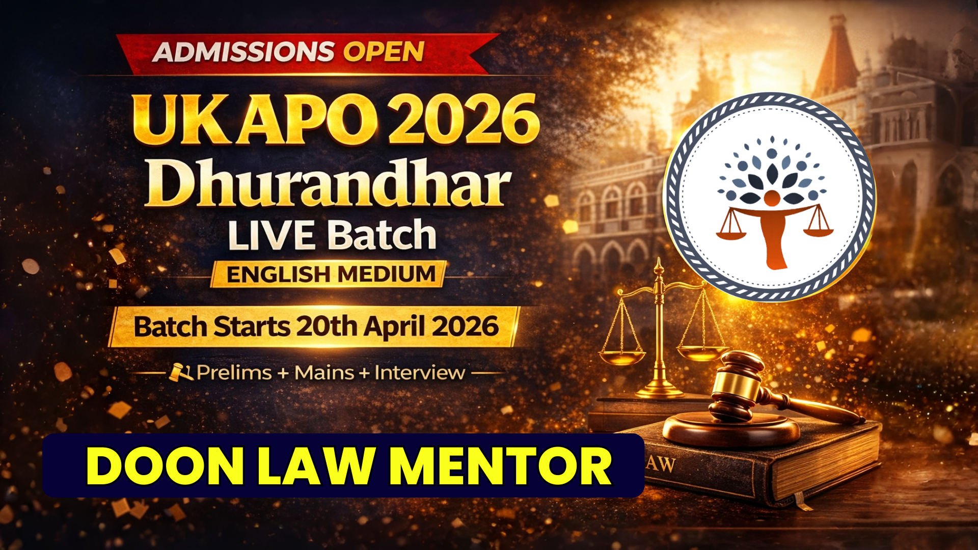 Uttarakhand APO Dhurandhar Live Batch 2026 - English Medium