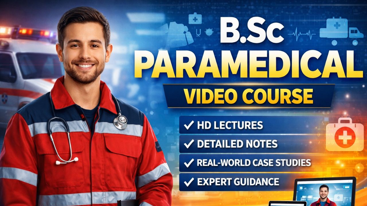 B.SC PARAMEDICAL VIDEO COURSE✅