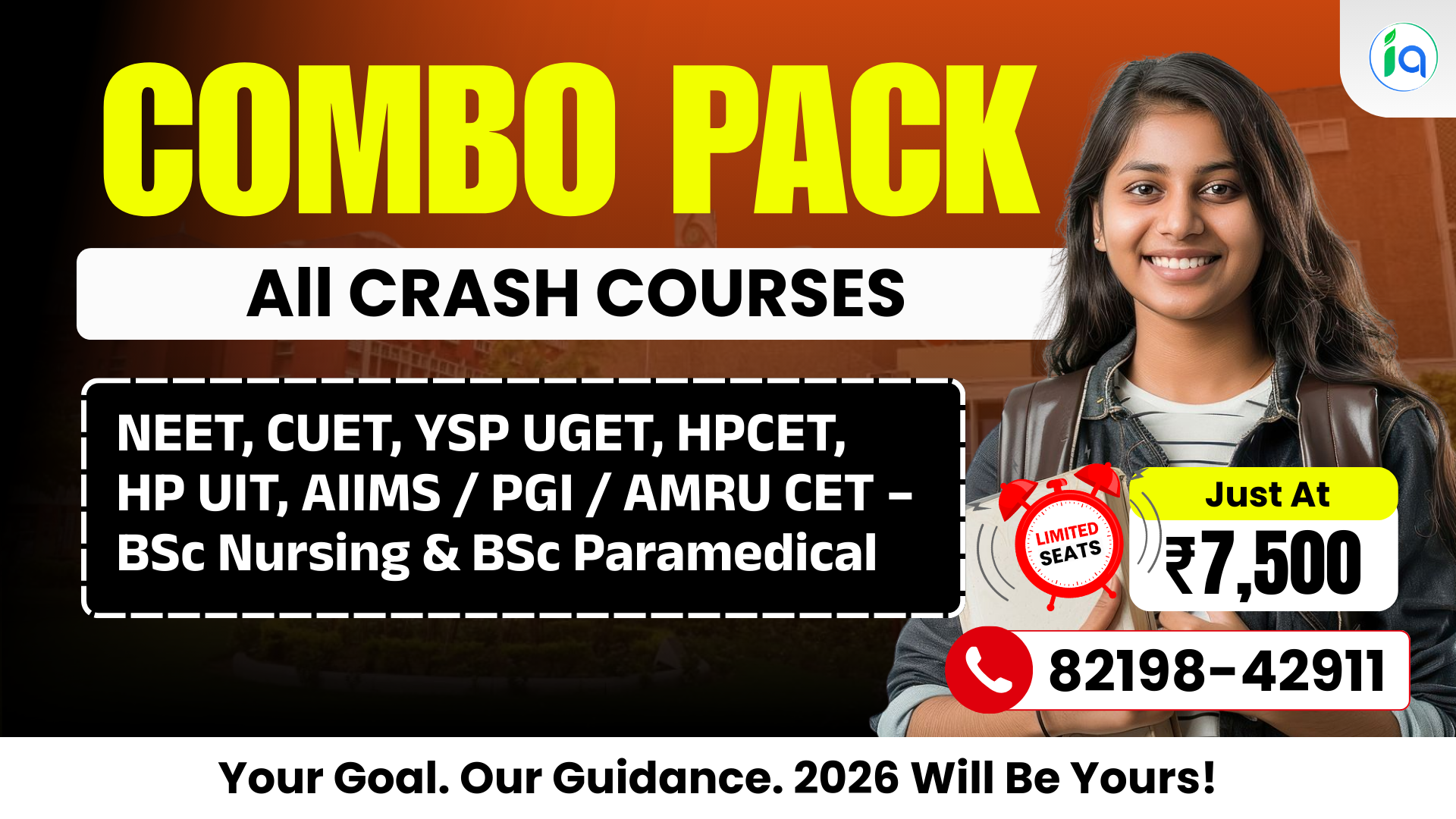 Combo Pack for All Entrance Exams 2026 - Crash Course