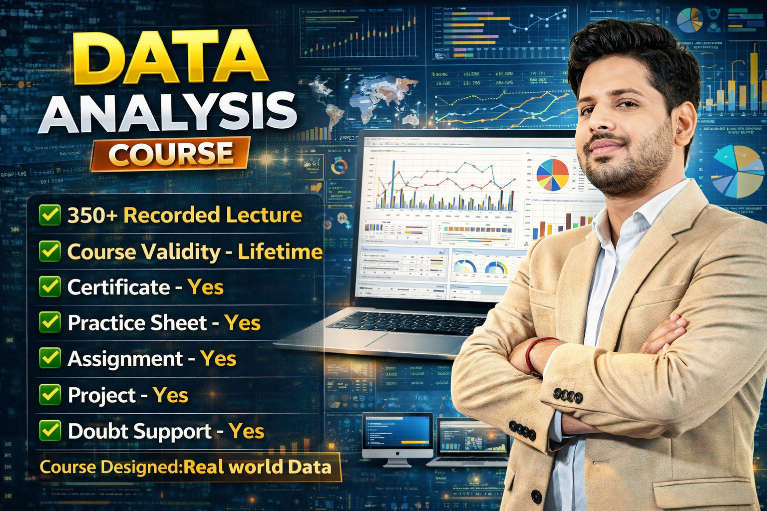 Data Analysis Course (Lifetime Validity)