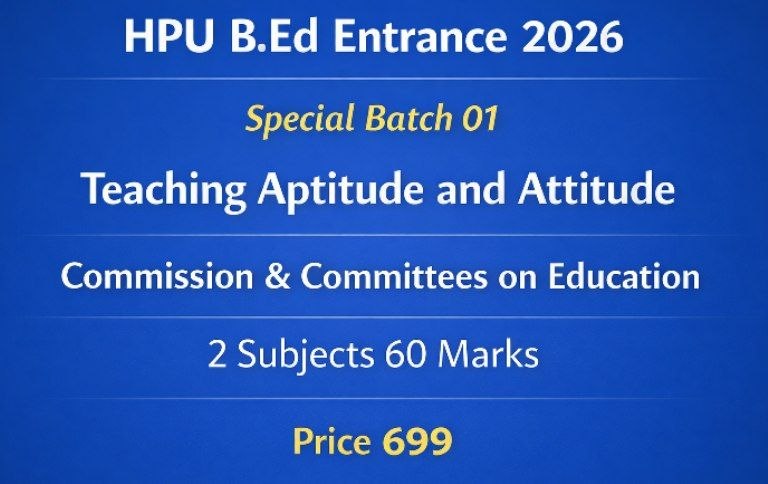 Special Batch (B.Ed Entrance)