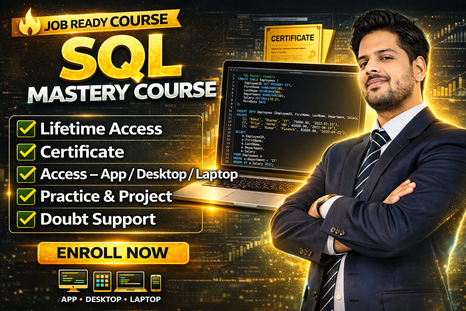 SQL/MySQL Database Developer: Zero to Expert