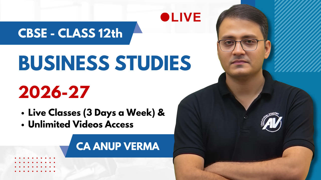 CLASS 12th BUSINESS STUDIES (LIVE) 2026-27