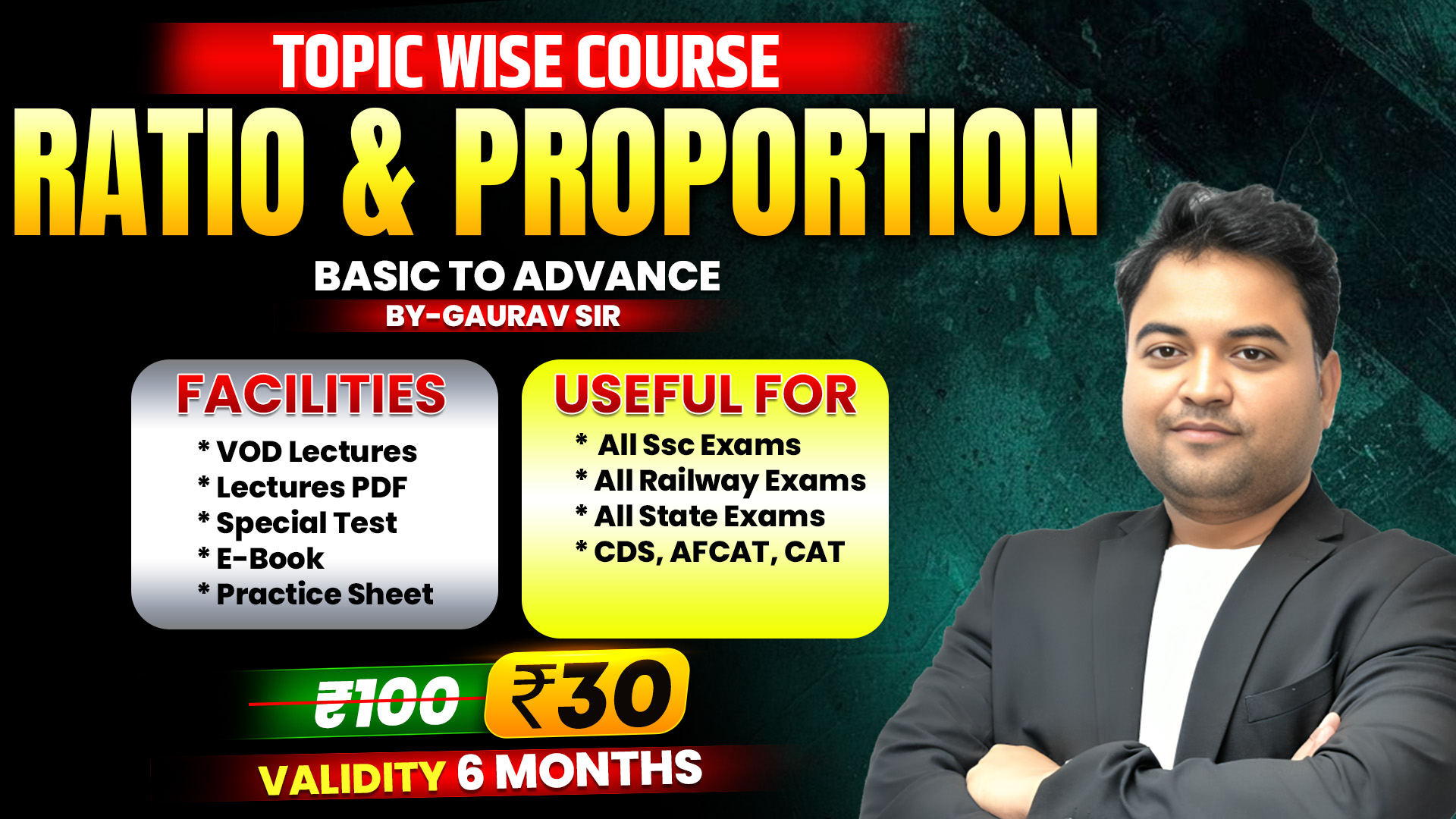 RATIO & PROPORTION BY GAURAV SIR