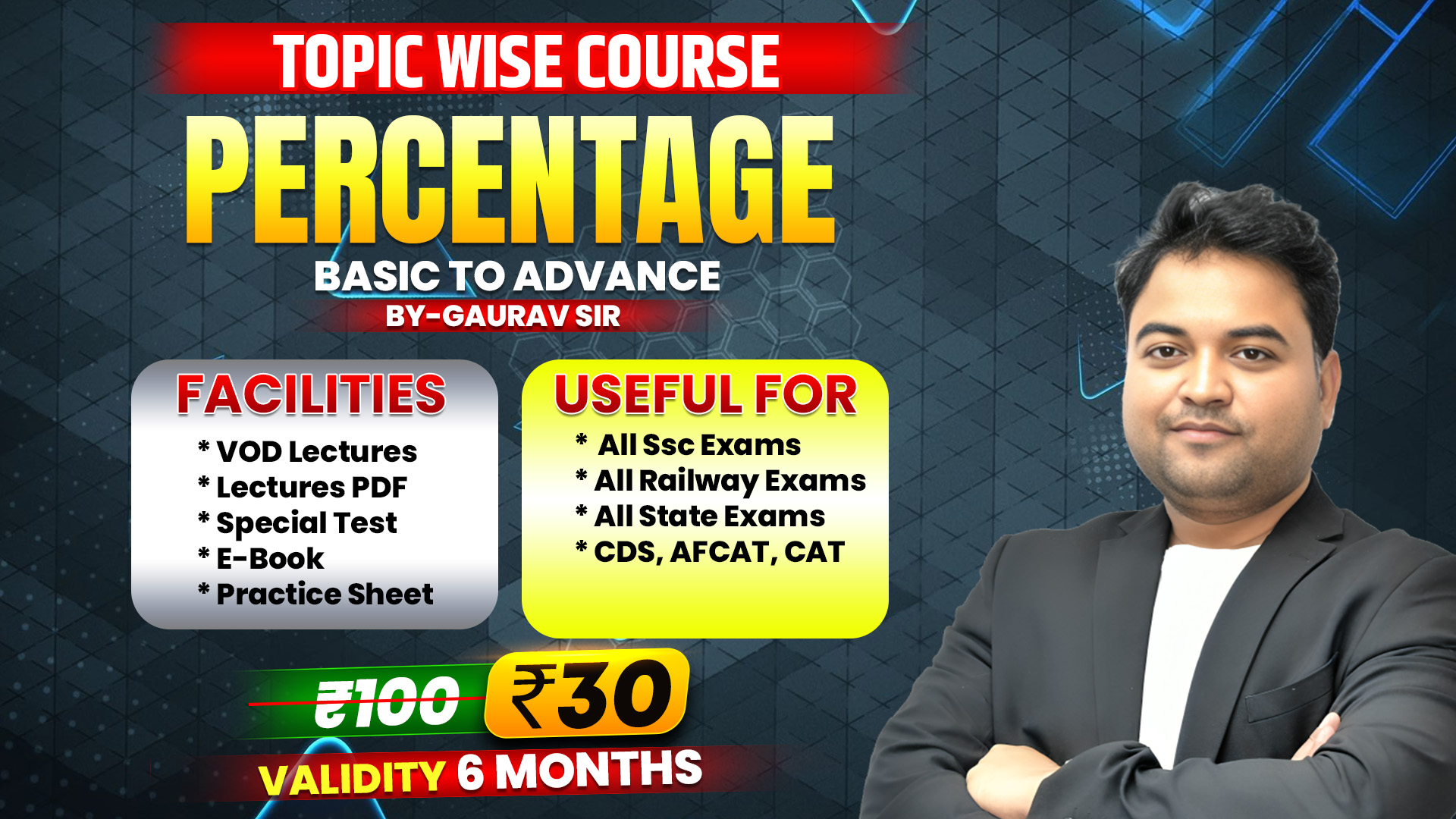 PERCENTAGE BY GAURAV SIR