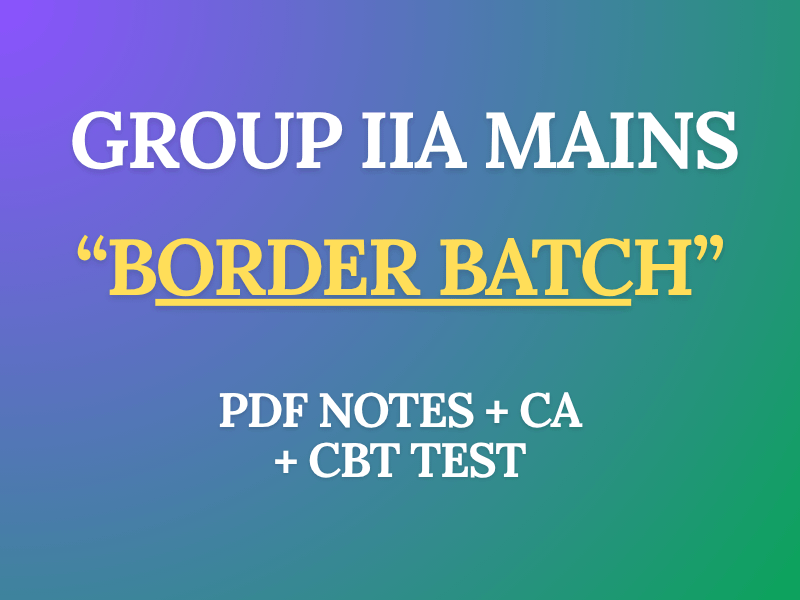 Group 2A Mains - BORDER BATCH