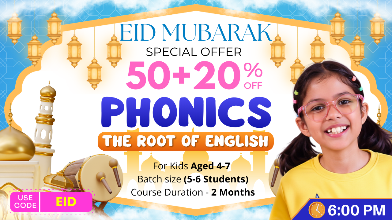 2-Month Phonetics Course on Zoom (P10 = 4-7 Year)