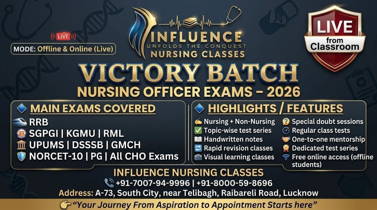 VICTORY BATCH - Nursing Officer (Live + Recorded)