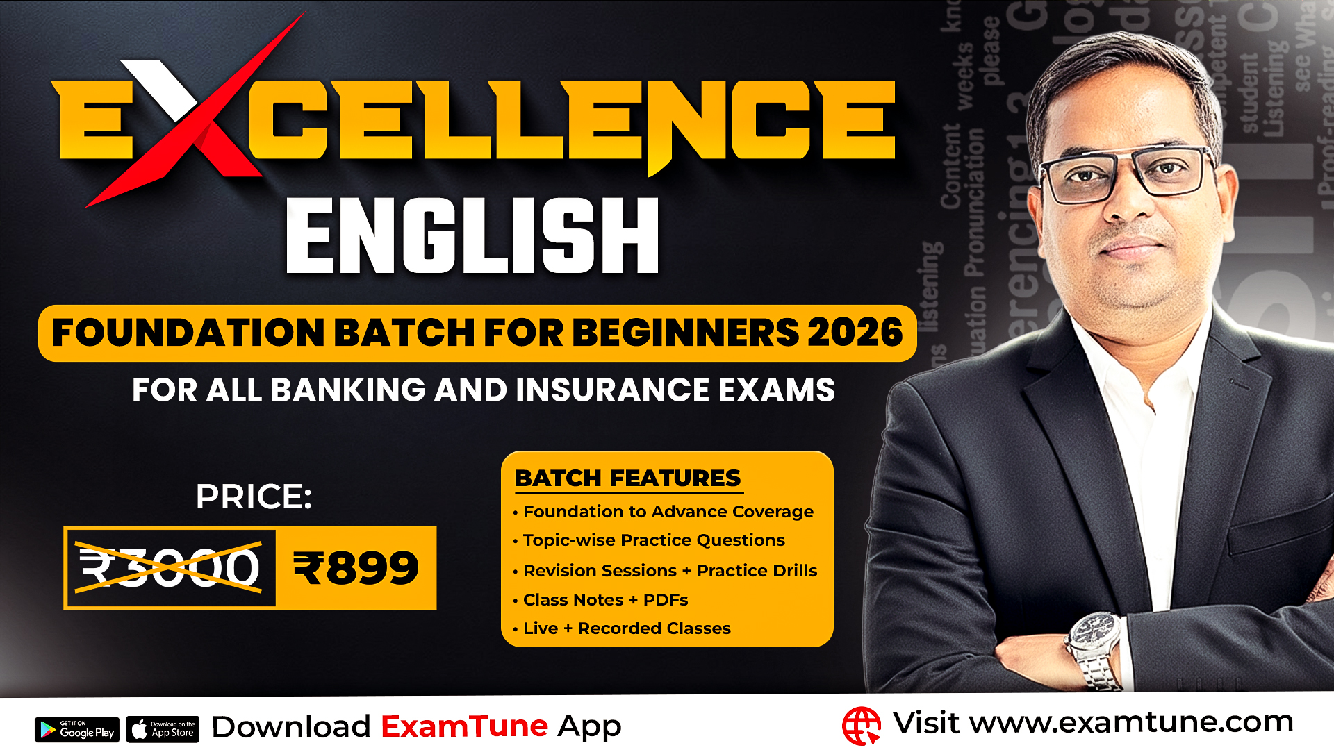 English – Foundation(EXCELLENCE) Batch for Beginners 2026