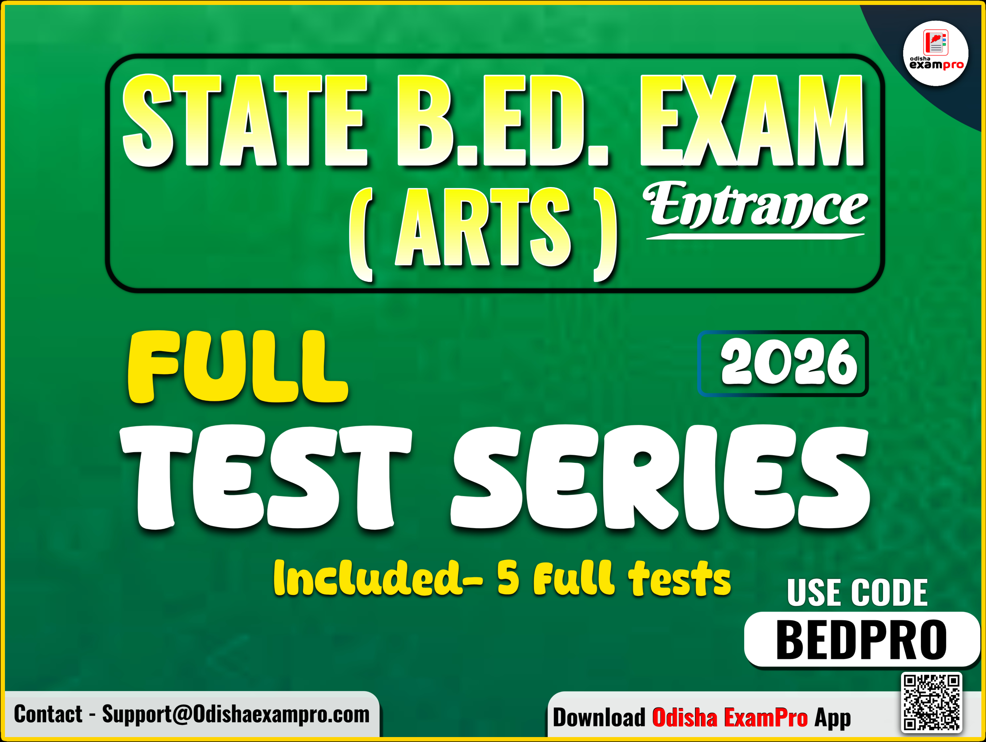 ODISHA B.ED. (ARTS) -TEST SERIES