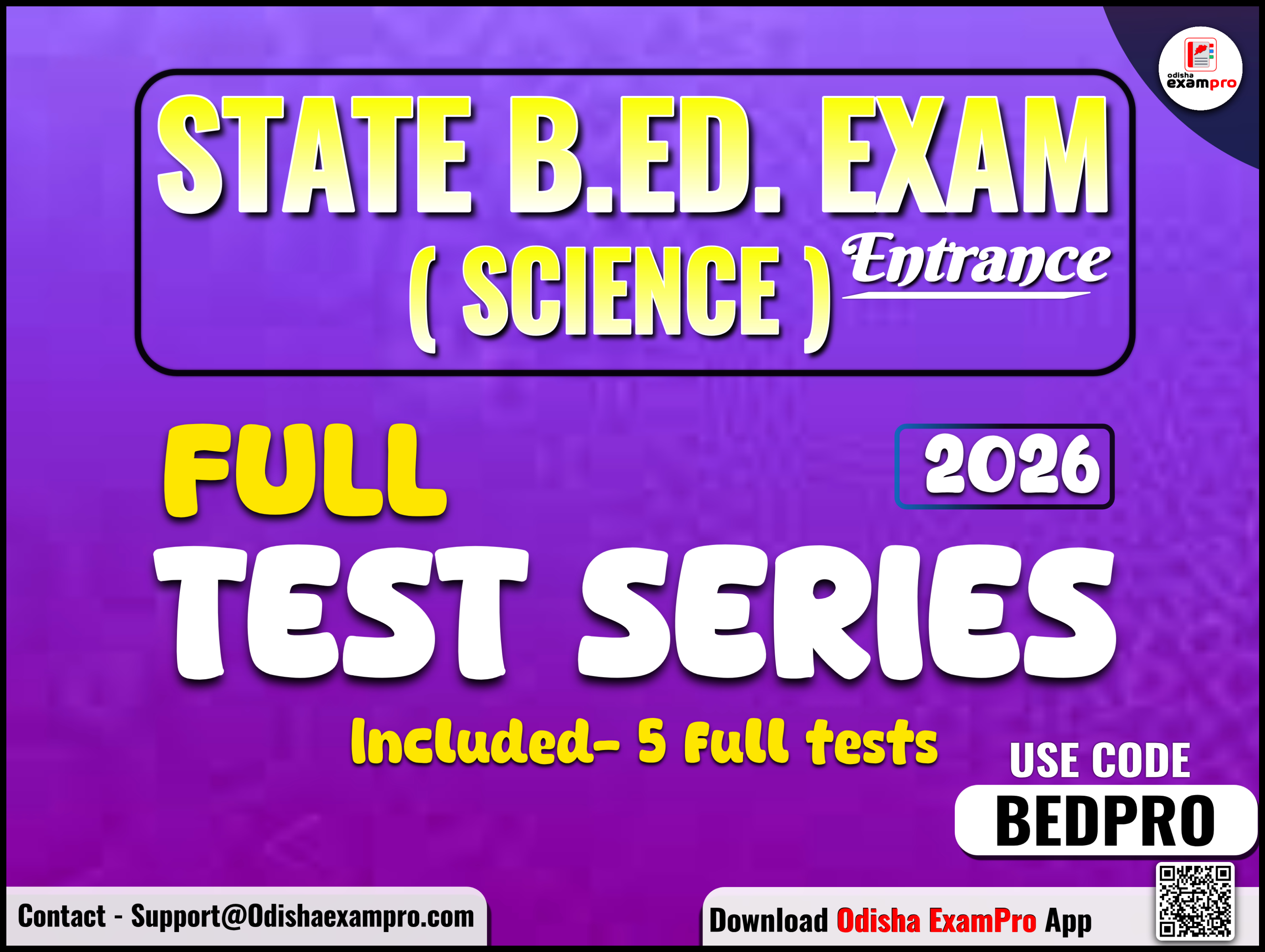 ODISHA B.ED. (SCIENCE) -TEST SERIES
