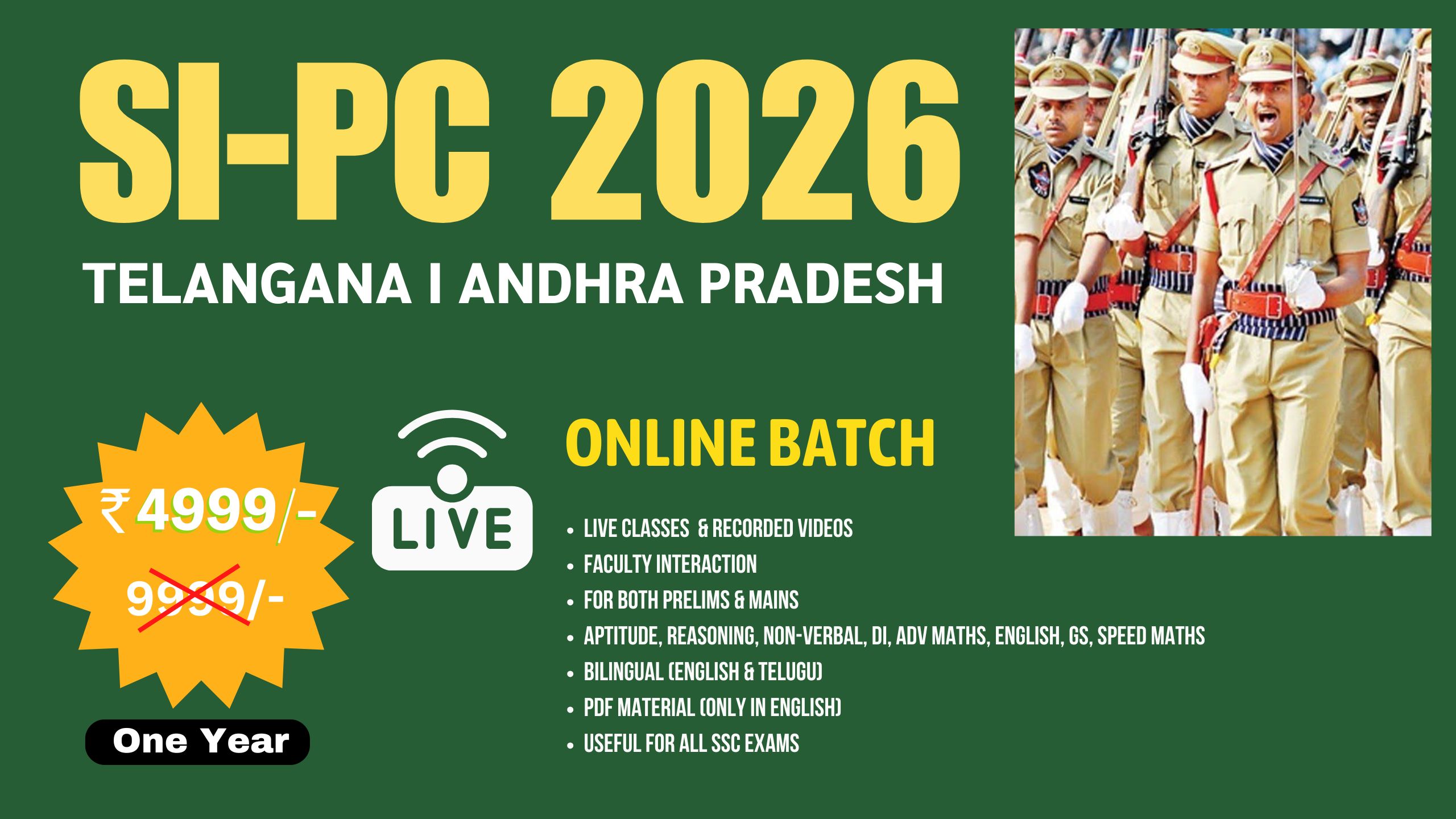 TG/AP SI-PC -2026 | Exclusive Online Live Batch