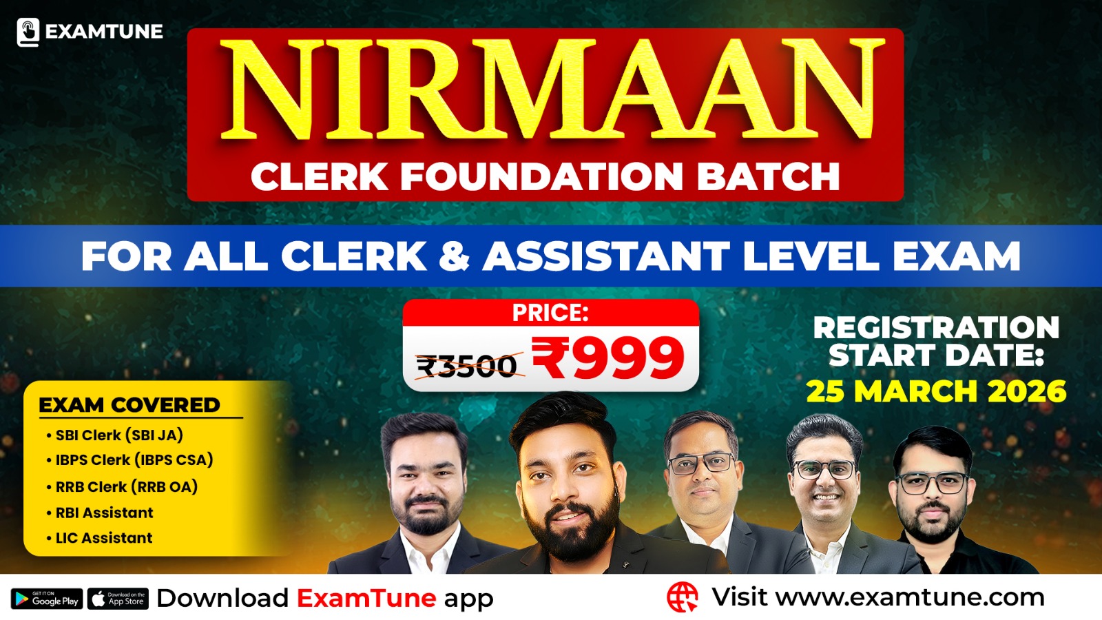 Clerk Foundation Batch 2026 | SBI, IBPS, RRB & RBI Assistant (Nirmaan) Course