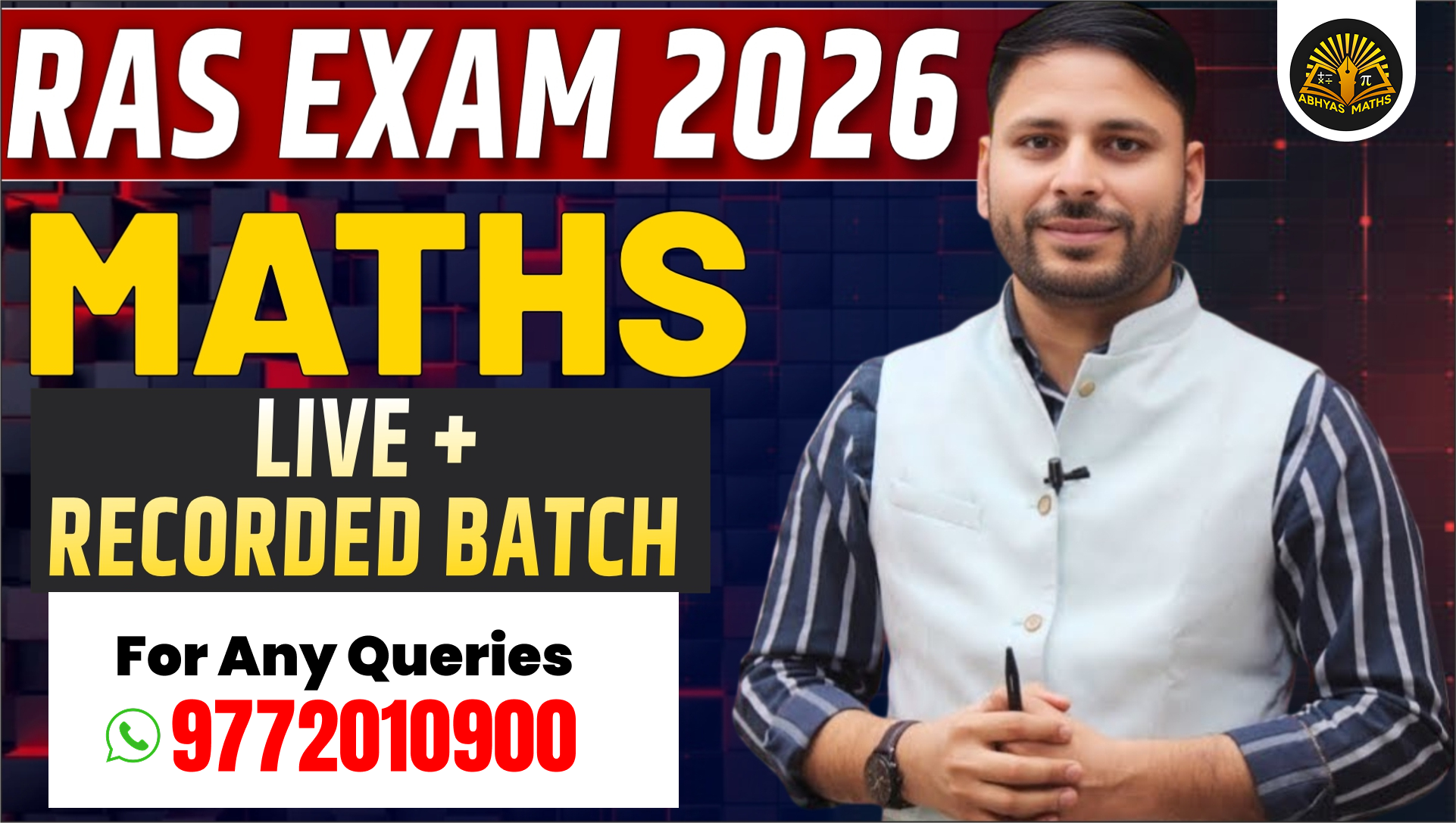 RAS 2026 MATHS LIVE + RECORDED COURSE