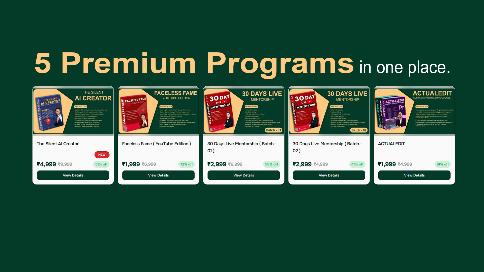 AI Creator Mega Bundle  | 5 Premium Programs in One (Limited Time)”