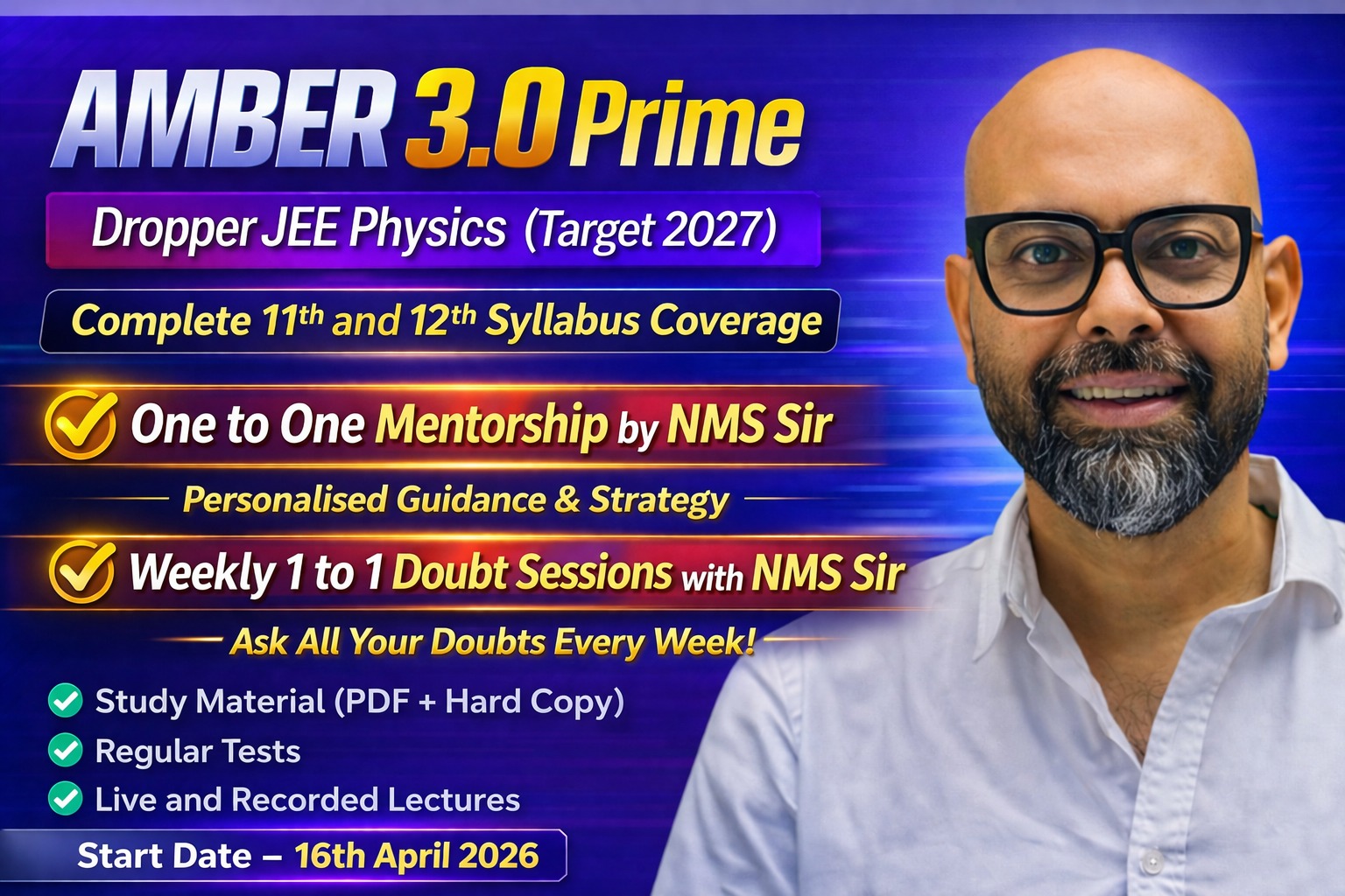 📘 Amber 3.0 Prime (Dropper)– Physics Only | Target 2027