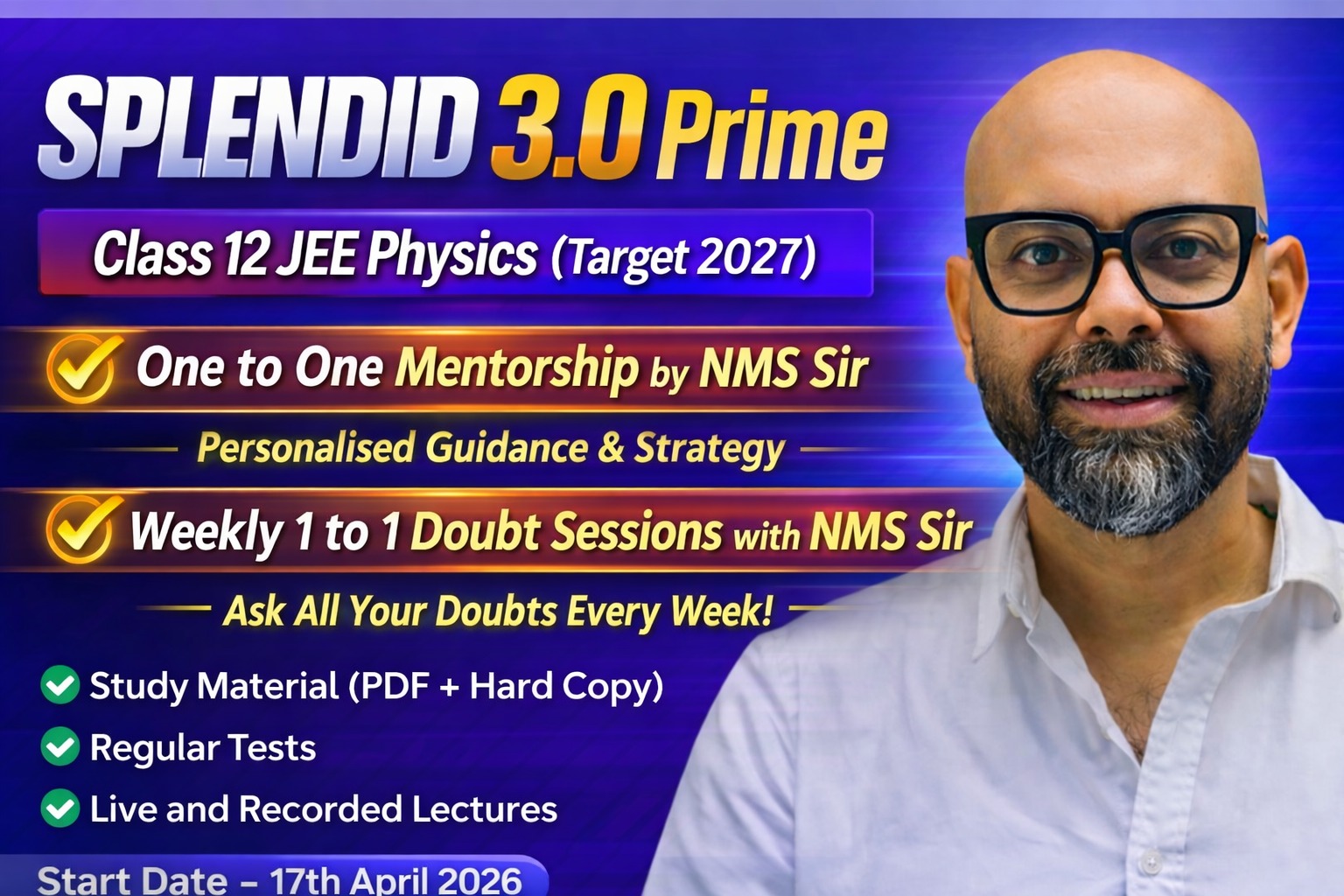 📘 Splendid 3.0 Prime (12th Class)– Physics Only | Target 2027