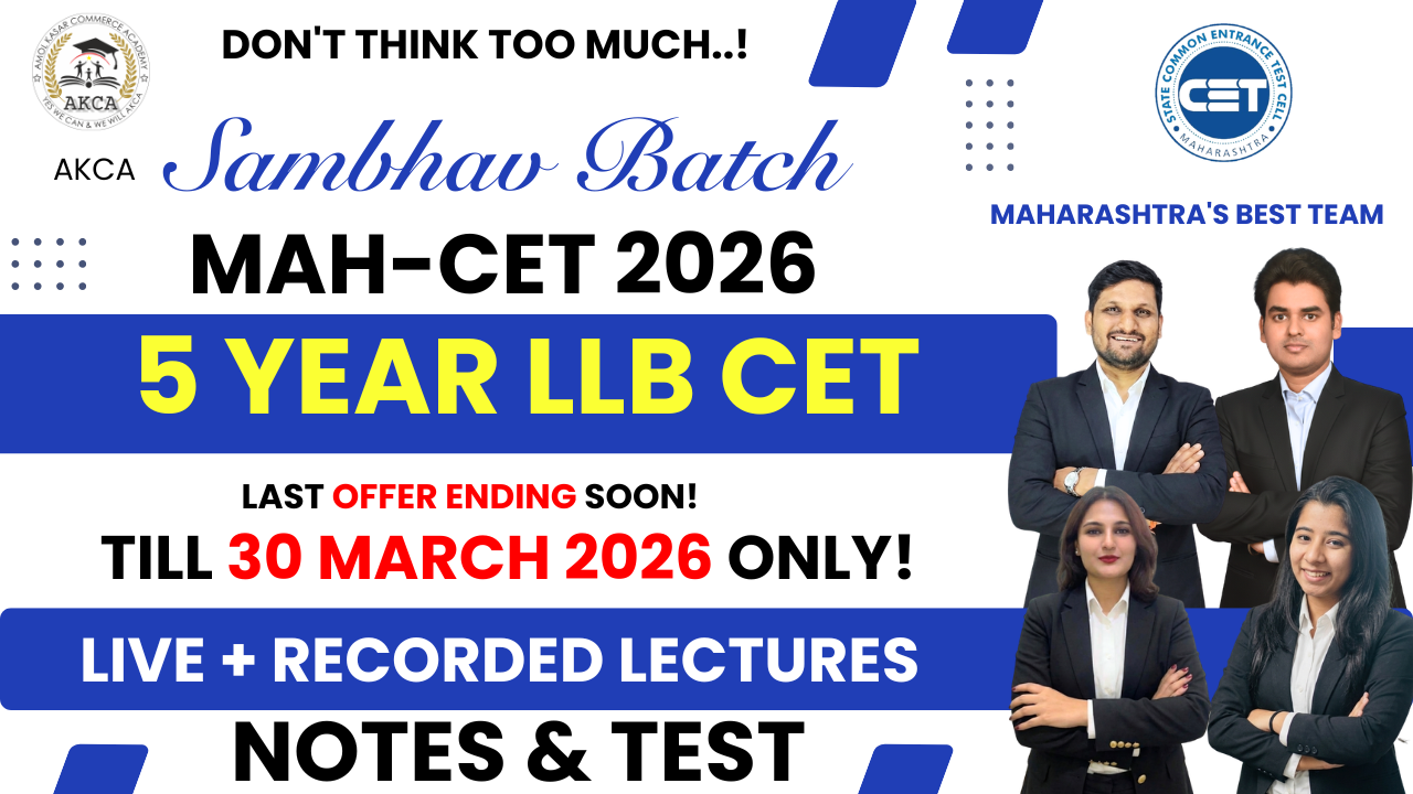 MAH-LLB (5-Years) CET APR 2026 | SAMBHAV BATCH