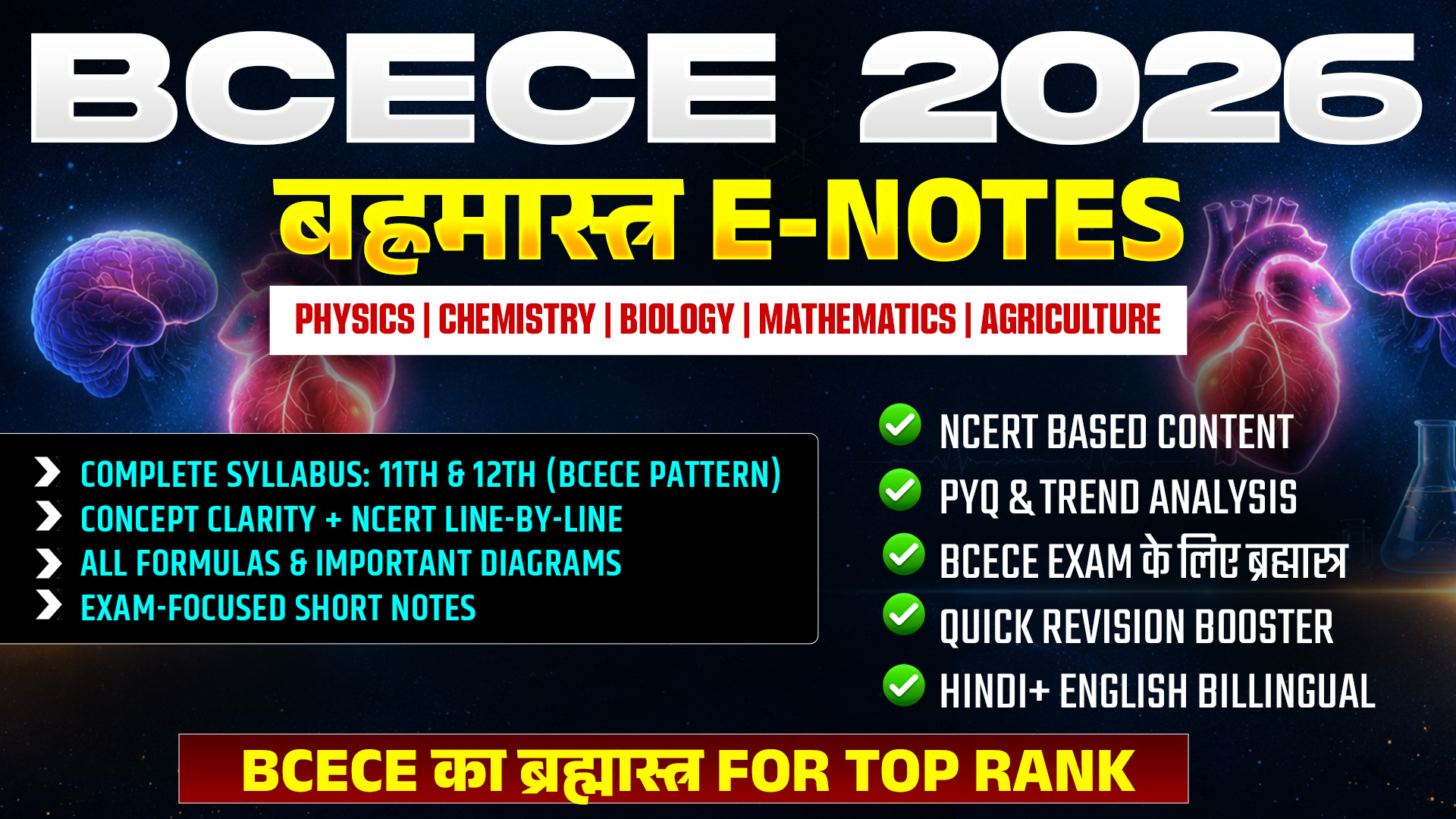 BCECE 2026 E-NOTES 2026- ALL SUBJECTS 