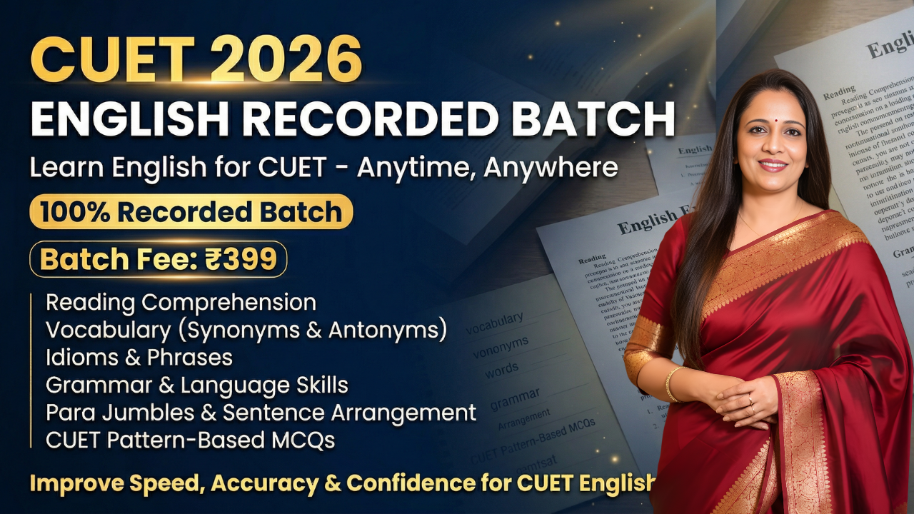 CUET English (Recorded)
