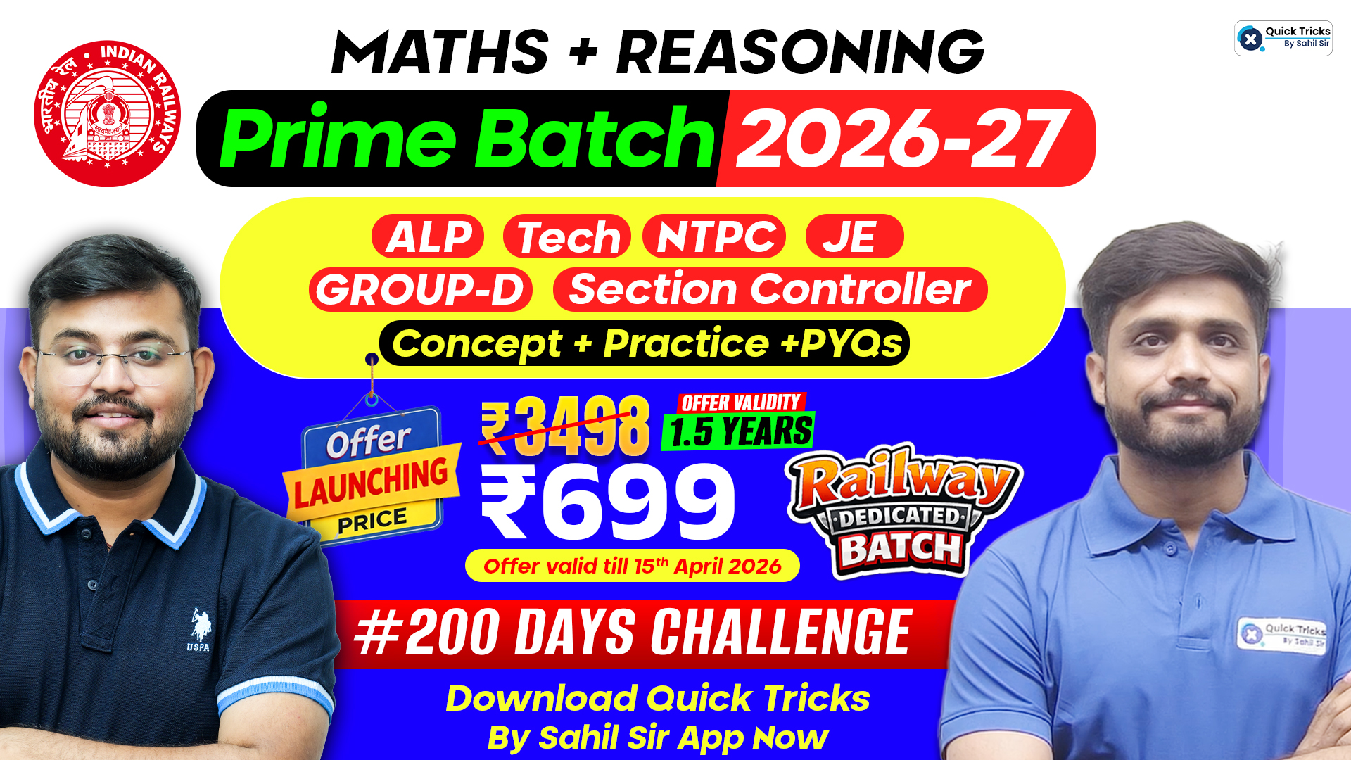 Maths + Reasoning Prime Batch (2026-27)